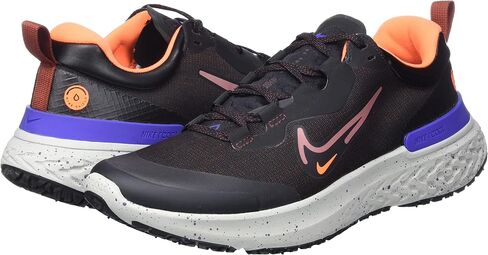 Nike Men's React Miler 2 Shield Neutral Running Shoe, Black Total Orange, 12 in Saudi Arabia