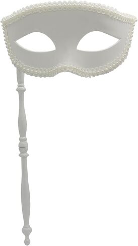 قناع تنكر للنساء، قناع ماردي جراس لامع مع عصا، قناع مطرز بالدانتيل in Kuwait