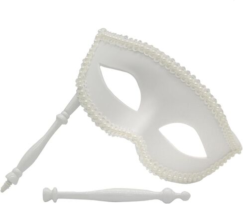 قناع تنكر للنساء، قناع ماردي جراس لامع مع عصا، قناع مطرز بالدانتيل in Kuwait