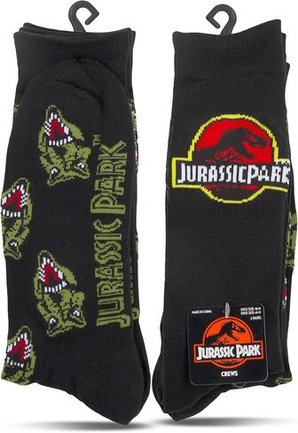 Universal Men's Jurassic Park 2 Pack Crew Socks in Saudi Arabia