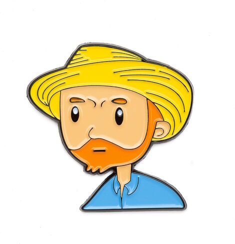 Self-Portrait - Vincent van Gogh - Enamel Pin - Today is Art Day - Size: "1.25" in Saudi Arabia