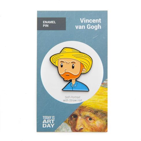Self-Portrait - Vincent van Gogh - Enamel Pin - Today is Art Day - Size: "1.25" in Saudi Arabia