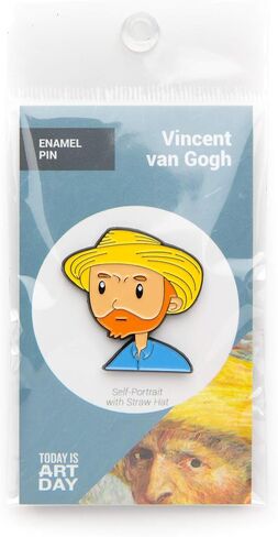 Self-Portrait - Vincent van Gogh - Enamel Pin - Today is Art Day - Size: "1.25" in Saudi Arabia