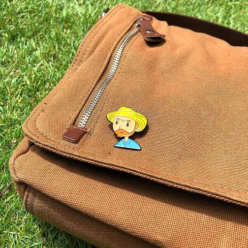 Self-Portrait - Vincent van Gogh - Enamel Pin - Today is Art Day - Size: "1.25" in Saudi Arabia