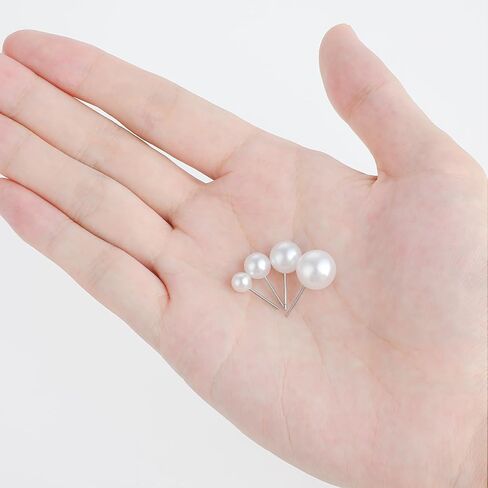 12 Pairs Faux Pearl Stud Earrings Round Ball Beads Stud Earrings Stainless Steel Imitation Pearl Earrings for Women Girls (6MM 8MM 10MM 12MM) in Saudi Arabia