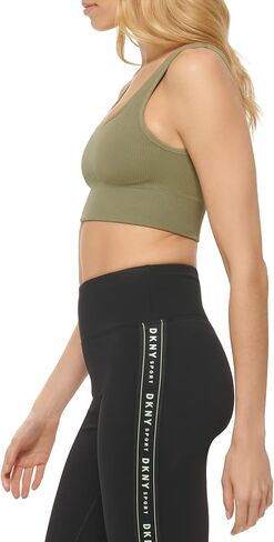 DKNY Women's Support Yoga Boat Neck Running Bra in Saudi Arabia