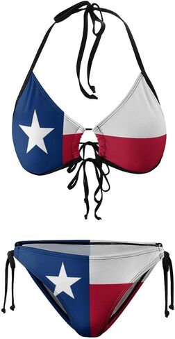 Flags Bikini Swimsuits for Women Two Piece Swimwear Halter Tops Bikini Sets Bathing Suits Beachwear in Saudi Arabia