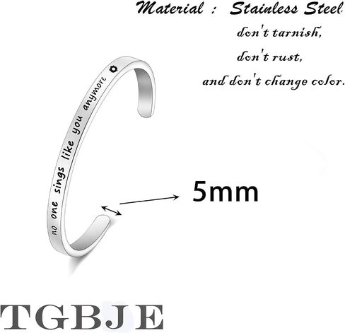 TGBJE Inspirational Gift No One Sings Like You Anymore Bracelet cuff Chris Cornell Fans Gift in Saudi Arabia