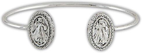 Needzo Religious Gifts Our Lady of Grace Bracelet with Silver Tone Miraculous Medals, Faith Bracelets for Women or Girls, Inspirational Jewelry, One Size Fits Most, Adjustable Bangle in Saudi Arabia