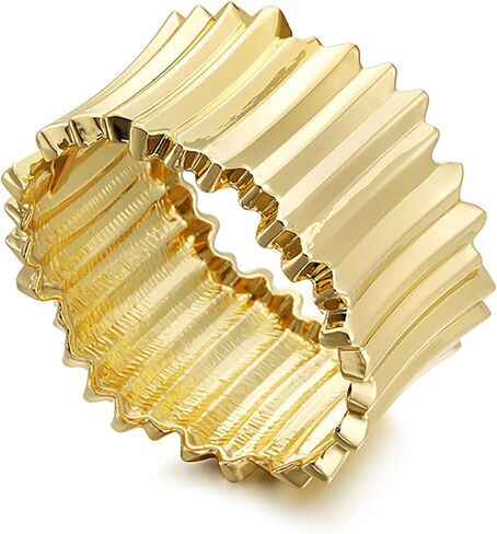 LENDPLEX أساور أساور ذهبية للنساء، أساور واسعة مكتنزة مطلية بالذهب عيار 18 قيراط، أساور ملفوفة على شكل ثعبان غير منتظمة، سوار معصم ملفوف in Kuwait