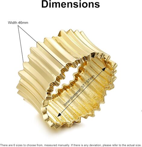LENDPLEX أساور أساور ذهبية للنساء، أساور واسعة مكتنزة مطلية بالذهب عيار 18 قيراط، أساور ملفوفة على شكل ثعبان غير منتظمة، سوار معصم ملفوف in Kuwait