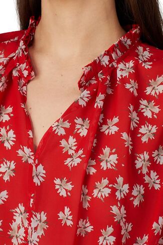 Derek Lam Collective Rent The Runway Pre-Loved Red Tie Waist Long Sleeve Blouse in Saudi Arabia