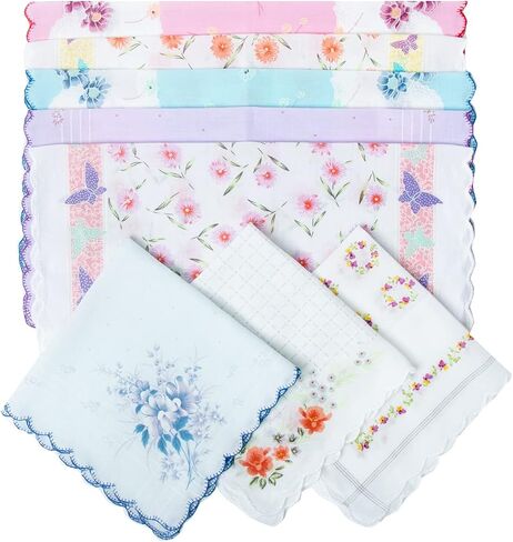 CoCoUSM Womens Vintage Floral Print Cotton handkerchiefs Bulk in Saudi Arabia