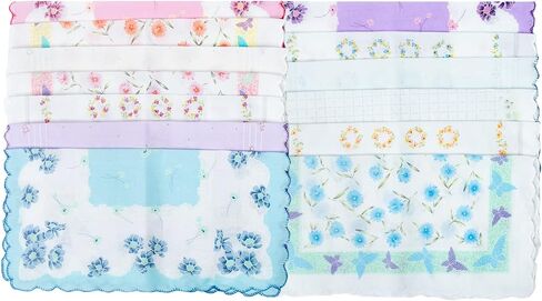 CoCoUSM Womens Vintage Floral Print Cotton handkerchiefs Bulk in Saudi Arabia