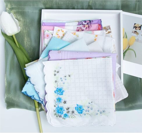 CoCoUSM Womens Vintage Floral Print Cotton handkerchiefs Bulk in Saudi Arabia