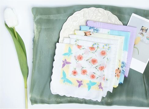 CoCoUSM Womens Vintage Floral Print Cotton handkerchiefs Bulk in Saudi Arabia