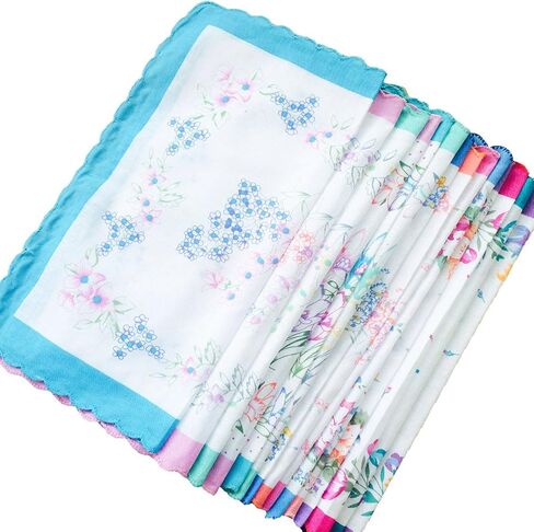CoCoUSM Womens Vintage Floral Print Cotton handkerchiefs Bulk in Saudi Arabia