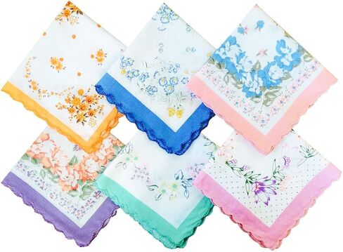 CoCoUSM Womens Vintage Floral Print Cotton handkerchiefs Bulk in Saudi Arabia