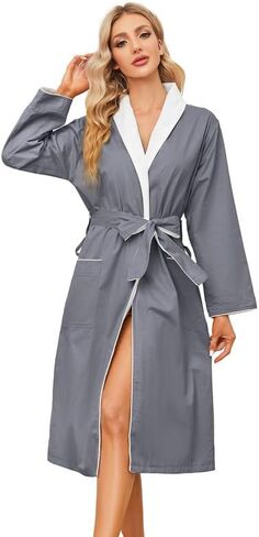 U2SKIIN Womens Plush Lined Microfiber Robe, Soft Warm Womens Bathrobe for Spa & Hotel Long Luxury Bath Robe in Saudi Arabia