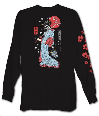 Riot Society Men's Long Sleeve Graphic and Embroidered Fashion T-Shirt in Kuwait