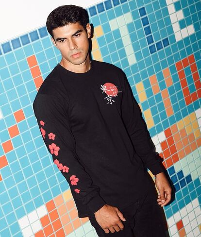 Riot Society Men's Long Sleeve Graphic and Embroidered Fashion T-Shirt in Kuwait