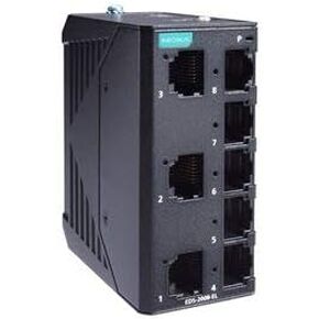 MOXA EDS-2008-EL 8-Port Entry-Level Unmanaged Switch, 8 10/100BaseTX Ports, -10 to 60°C