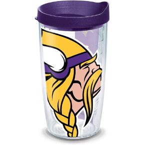 كوب Tervis NFL Minnesota Vikings ضخم مع غلاف وغطاء أرجواني ملكي، 24 أونصة، كلاسيكي
