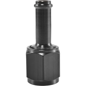 6AN Female to 5/16" OD Barb Hose Fitting Straight Swivel Push Lock Hose End Connector Aluminum Alloy Black Anodized