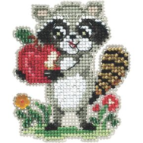 Mill Hill Counted Cross Stitch Raccoon, Multi