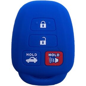2Pcs Coolbestda Rubber 4buttons Key Fob Remote Protector Case Cover Keyless Entry Holder for 2016 2017 2018 2019 Toyota Corolla SE Camry SE LE Highlander RAV4 Avalon Venza Sequoia HYQ12BDM