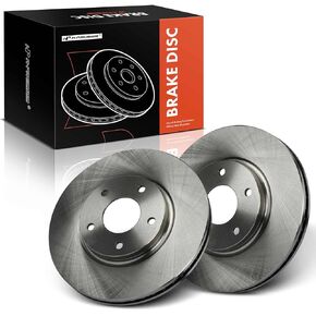A-Premium 11.42 inch (290mm) Front Drilled and Slotted Disc Brake Rotors Compatible with Select Nissan and Infiniti Models - Quest 2004-2007/2009-2017 3.5L, M45 2003-2004 4.5L, Q45 2002-2006 4.5L