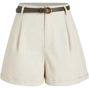 CIDER High Waist Belted Wide Leg Shorts