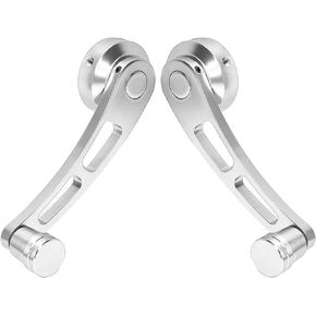 Acouto Window Handle, 2pcs Alloy Window Handle Riser Winder Crank for Chevrolet Classic Car (Silver Color)