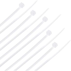 uxcell 300pcs Cable Zip Ties 4 Inch x 0.07 Inch Self-Locking Nylon Tie Wraps White