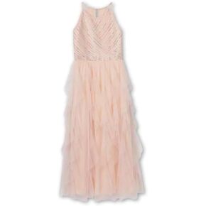 Speechless Girls' Sleeveless Maxi Party Dress with Corkscrew Skirt