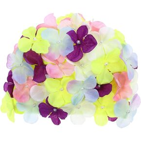 Swimming Cap Women Flowers - Floral Swim Cap for Womens, Flowered Swim Cap s for Women, Swim Cap with Flowers, Ear Hair Protection 1Pcs