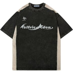 Aelfric Eden Graphic Tees Y2k Mens Oversized T Shirt Racing Washed Streetwear Shirts Unisex Casual Summer Tops