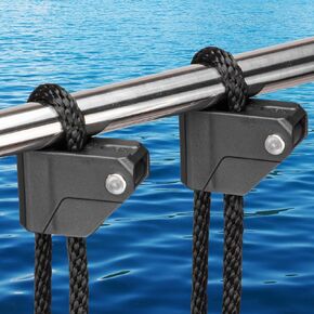 KEMIMOTO Boat Fender Clips,Quick Release Adjustable Boat Rail Cleats Fender Clips for Boat Bumpers, Boat Bumper Holder Hanger Adjuster for Pontoon Boat Bass Boat Jon Boat