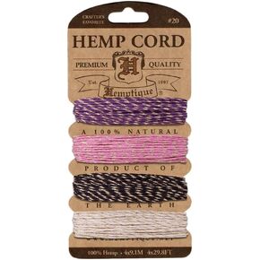 Hemptique H20-MCUP Hemp Cord Card 20 - Metallic Cupcake