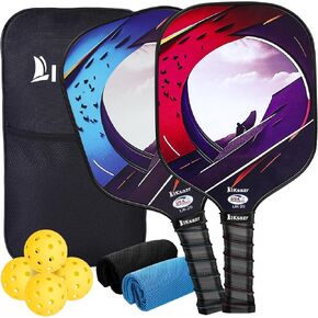 Pickleball Paddles, USAPA Approved Fiberglass Pickleball Set, 2 Pickleball Paddles, 2 Cooling Towels, 4 Pickleball Balls & Pickleball Bag, Pickleball Paddle Gifts for Men Women in Saudi Arabia