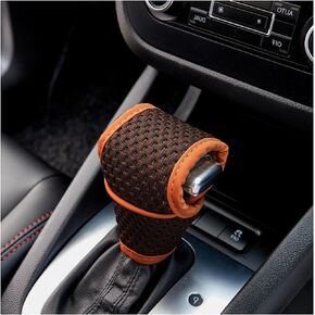 Mandark Car Gear Shift Knob Cover, Vehicle Manual Automatic Shifting Gear Stick Protector, Mini Anti-Slip Automotive Shifter Lever Cover Decor Accessories, Universal for SUV, Truck, RV（Beige）