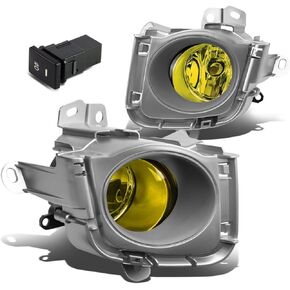 DNA MOTORING FL-ZTL-243-CH Fog Light With Switch Driver & Passenger Side Enhance visibility [Compatible with 10-12 Prius]