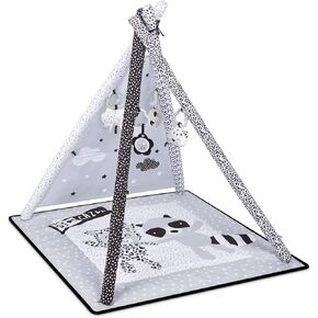 Baby Gym Play Mat Stage-Based Development Activity Mats for Baby,Black and White Newborn Brain Development Visual Stimulation Learning Baby Gym with 4 Toys in Kuwait