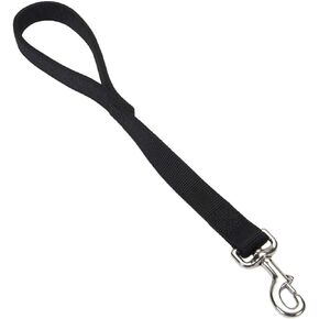 Coastal Pet Double-Ply Dog Traffic Leash - Traffic Leash for Dogs - Durable Dog Leash Perfect for Vet Visits - Short Leash for Leash Training - Black, 1" x 18"