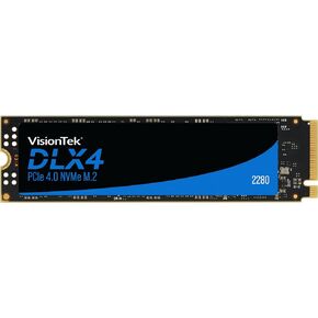 VisionTek 2280 M.2 DLX4 SSD - 2TB - PCIe Gen 4.0 x4 NVMe - 5200MB/s Read, 4775MB/s Write – Laptops, Gaming PCs, Compatible Consoles