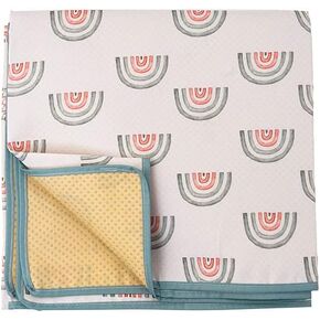 Baby Splat Mat for Under High Chair - Waterproof and Washable Eating Mat for Toddlers&Kids, Portable Play Mat and Table Cloth 43 inch (Alpaca)