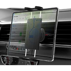 Car Vent Tablet Mount, [Upgraded Hook & Not Easy to Break] 360°Rotatable Vehicle Air Vent iPad Holder for Thick Case Fit for iPad Pro 11"/ Air/Mini, iPhone 15/14/ 13, and More 4-11" Device