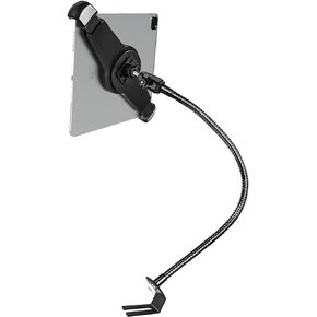 Gooseneck Car/Truck Seat Rail Large Tablet Mount, woleyi Heavy Duty Long Arm Tablet Holder for Car, Vehicle Floor Bolt Compatible with iPad Pro 12.9/Air, Galaxy Tabs, Surface Pro/Go, 9.5-14.5" Tablets