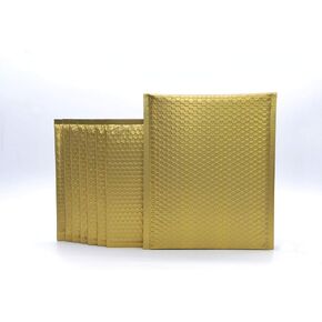 ProLine Matte Metallic Gold Bubble Padded Mailers Extra Wide #0 6.5x10 Inch Self Seal Padded Envelopes (10)