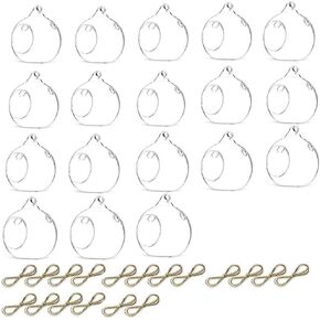 12 Pcs 3.15"/ 8cm Hanging Candle Holder Glass Globes for Candles, Air Plant Holders Terrarium Hanging Tea Lights Candle Holder Home Wedding Party Tree Decoration in Saudi Arabia